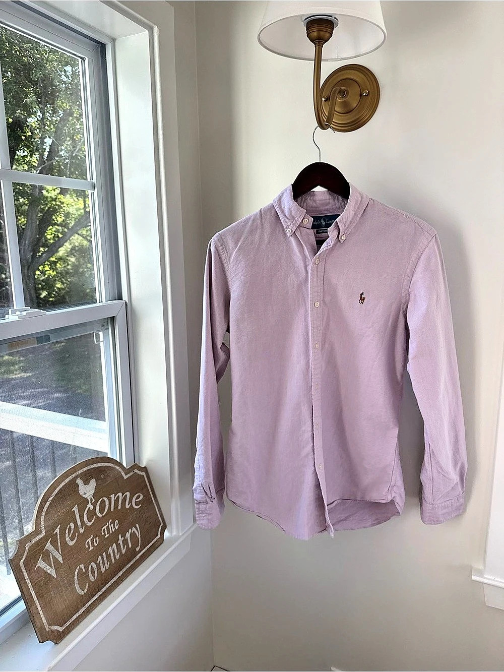Ralph Lauren Custom Fit Men's Button Down Shirt Pink Small Like New